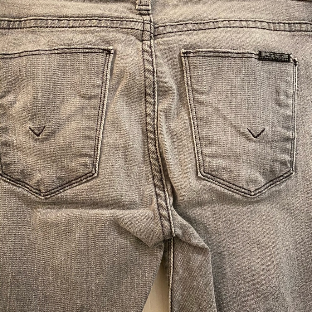 HUDSON Gray Washed Out Skinny Leg Jeans